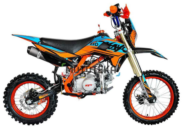 Питбайк KAYO (Кайо) EVOLUTION K125EM 17/14 KRZ (механ. сцепл., эл. стартер 2024 г.) | Мототека